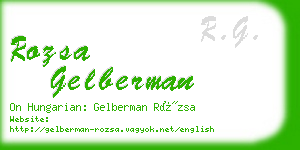 rozsa gelberman business card